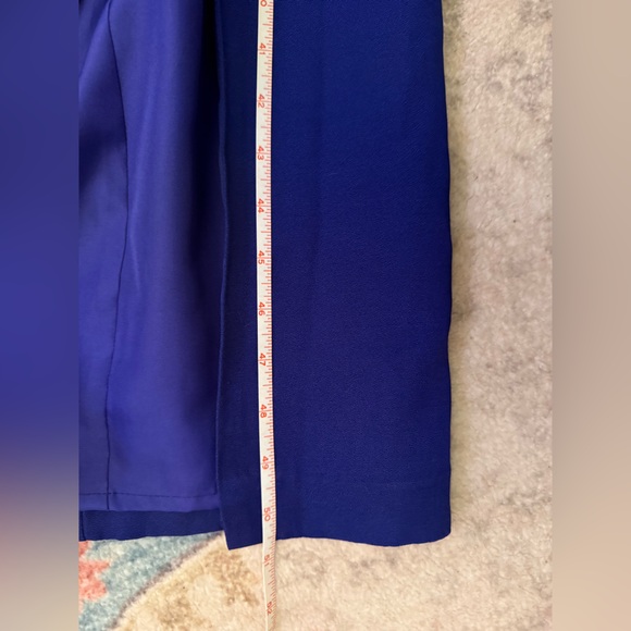 💎 VINTAGE 80s/90s ALGO Cobalt Blue Back Bow Maxi Gown 💎 - Picture 11 of 13
